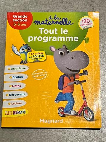 Le programme de la maternelle (math, graphisme, lecture…), Enlèvement ou Envoi, Neuf