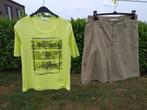 Bermuda short MAC + t-shirt assorti  40, Comme neuf, Taille 38/40 (M), Enlèvement ou Envoi