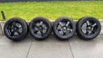 4 x 16 inch Alu velgen met winterbanden steek 5x108, Ophalen, Velg(en), 16 inch, Winterbanden