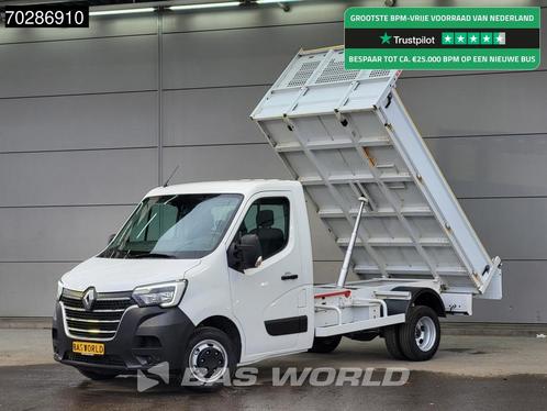 Renault Master 130PK Open Laadbak met Kist 3,5t Trekhaak Dub, Auto's, Bestelwagens en Lichte vracht, Bedrijf, Te koop, Airconditioning