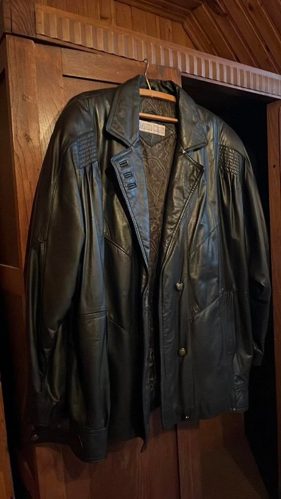 Lederen jas Marie Claire, Kleding | Heren, Jassen | Zomer, Ophalen, Gedragen, Maat 52/54 (L), Zwart