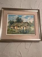 Gezellig landelijk tafereel – gesigneerd J. Peeters, Enlèvement