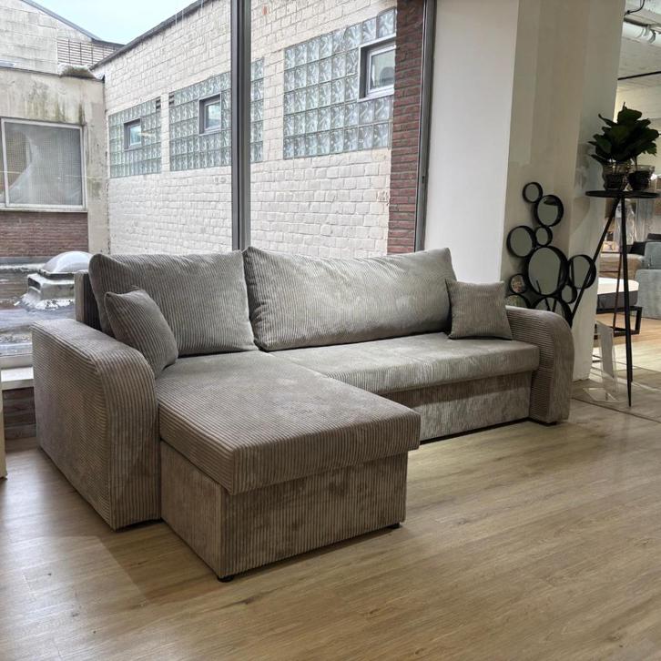 Hoekbank om te bouwen tot bed, opbergdoos, Huis en Inrichting, Zetels | Zetels, Nieuw, Hoekbank, Driepersoons, 200 tot 250 cm