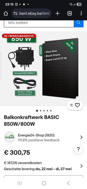 Plug in zonnepanelen beschikbaar voor biedingen