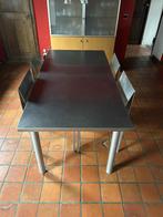 Table extensible + 4 chaises + meuble, Enlèvement, Utilisé, Design modern / industriel contemporain, 4 à 6 chaises