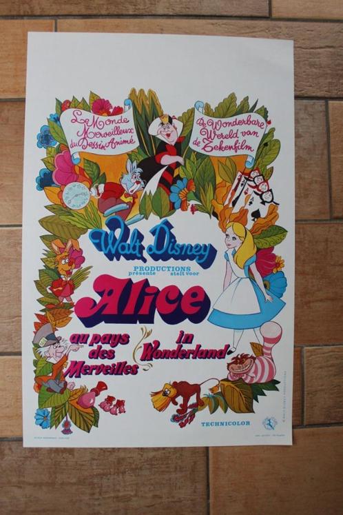 filmaffiche Walt Disney Alice In Wonderland filmposter, Verzamelen, Posters, Zo goed als nieuw, Film en Tv, A1 t/m A3, Rechthoekig Staand