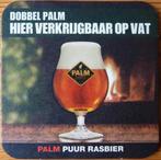 Bierviltje Dobbel Palm 19, Verzamelen, Biermerken, Verzenden, Zo goed als nieuw, Viltje(s), Palm