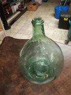 Groene bolle glazen fles, Antiek en Kunst, Ophalen
