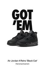 Jordan IV Black Cat (44.5) *Nieuw* SNKRS, Neuf, Enlèvement ou Envoi, Nike, Baskets