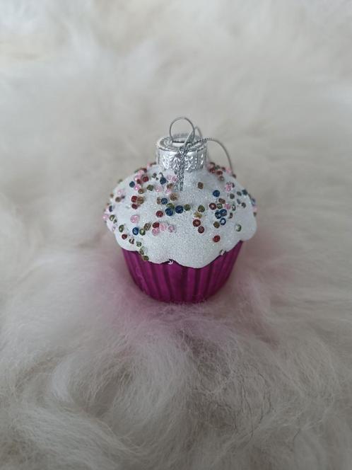 Glazen hanger kerstboom cupcake, Diversen, Kerst, Zo goed als nieuw, Ophalen of Verzenden