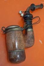 antieke Bruyere pijp met keramieken kralen, Verzamelen, Ophalen of Verzenden, Nvt, Nvt, Nvt