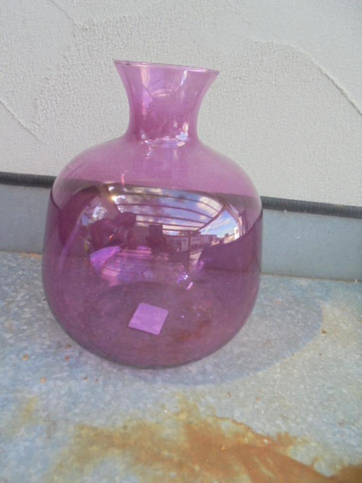 VAAS BOLPOT GRIETJE ROZE GLAS 19 x DIA 16 CM NIEUW, Huis en Inrichting, Woonaccessoires | Vazen, Nieuw, Groen, Minder dan 50 cm