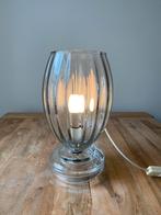 Tafellamp ; art deco kristal. Unieke vintage, Verzenden, Zo goed als nieuw, Glas