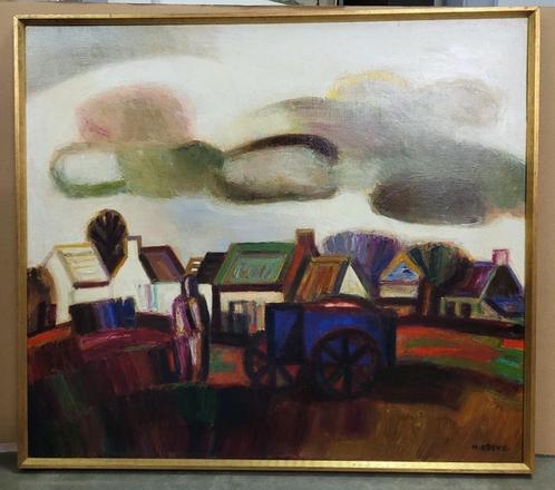Marcel COCKX, de boerenkar, Antiek en Kunst, Kunst | Schilderijen | Klassiek, Ophalen of Verzenden