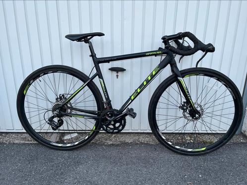 ELITE GRAVELBIKE / RACEFIETS 28 INCH 14 SPEED BLACK GREEN, Fietsen en Brommers, Fietsen | Racefietsen, Zo goed als nieuw, Meer dan 20 versnellingen