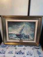 Maritiem schilderij van Luc Vanmaldeghem  (44 x 54 cm), Antiek en Kunst, Ophalen