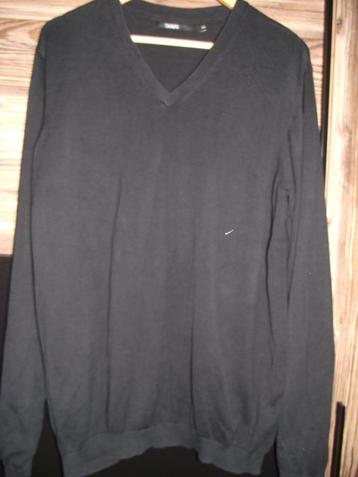 Jules XXL zwarte herentrui met V-hals   beschikbaar voor biedingen