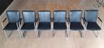 Stoelen zwart leer, Huis en Inrichting, Stoelen, Ophalen, Gebruikt, Zwart, Leer