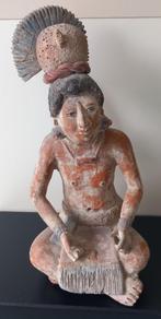 Ancienne statue terre cuite polychrome Amérique du Sud, Antiquités & Art, Enlèvement ou Envoi