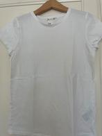 T-shirt blanc, fille, 9/10 ans (134/140 cm), H&M, Meisje, Gebruikt