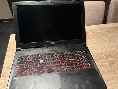 Msi laptop (scherm kapot en veel schade), Computers en Software, Windows Laptops, Niet werkend, SSD, 16 GB, Azerty, Met videokaart