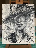 Abstract zwart wit schilderij Mk Art, Ophalen of Verzenden