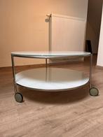 Ronde, glazen salontafel, Ophalen, 50 tot 100 cm, 50 tot 75 cm, Rond