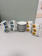 Vintage 12-delige kop & schotel kleurrijk retro fruitdesign, Antiek en Kunst, Ophalen of Verzenden