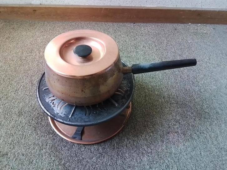 Koperen fonduestel, Maison & Meubles, Cuisine | Vaisselle, Enlèvement ou Envoi