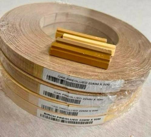 4 rollen houtafwerking 22mm x 50M dennen - witte eik - berk, Huis en Inrichting, Kasten | Overige, Ophalen of Verzenden