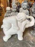 Moine sur éléphant, Jardin & Terrasse, Statues de jardin, Bouddha, Enlèvement, Béton, Neuf
