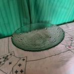 Grote groene glazen schaal (doorsnee: 29cm), Ophalen, Gebruikt, Schaal, Rond