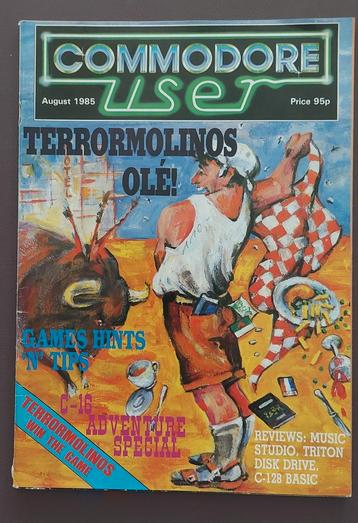 Utilisateur du magazine Vinted Commodore. Août 1985. RARE, Enlèvement ou Envoi