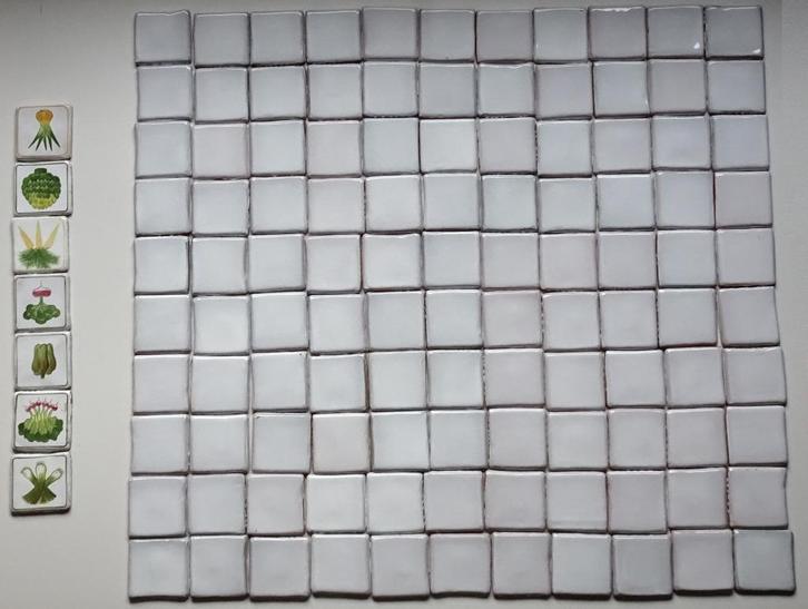 Handgemaakte keramische keukentegels, Doe-het-zelf en Bouw, Tegels, Zo goed als nieuw, Wandtegels, Keramiek, Minder dan 20 cm