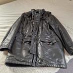 donkerblauwe lederen jas maat 56 - XL, Ophalen, Maat 56/58 (XL)