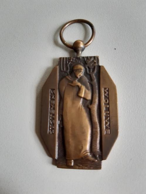 Medaillon " Sint Stevens", Antiek en Kunst, Antiek | Religieuze voorwerpen, Ophalen of Verzenden