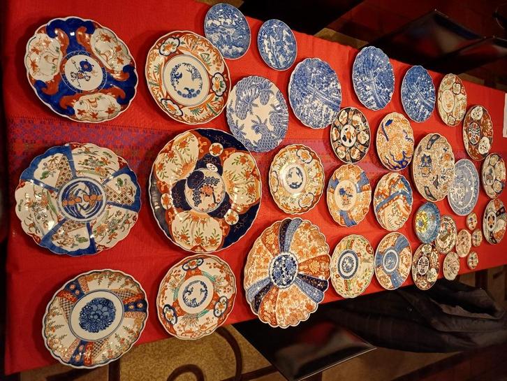 34 japanese antiek imari borden, Antiek en Kunst, Antiek | Porselein, Ophalen of Verzenden