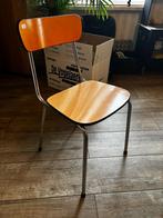 5 retro stoelen Formica oranje, Huis en Inrichting, Stoelen, Ophalen, Zo goed als nieuw, Zwart