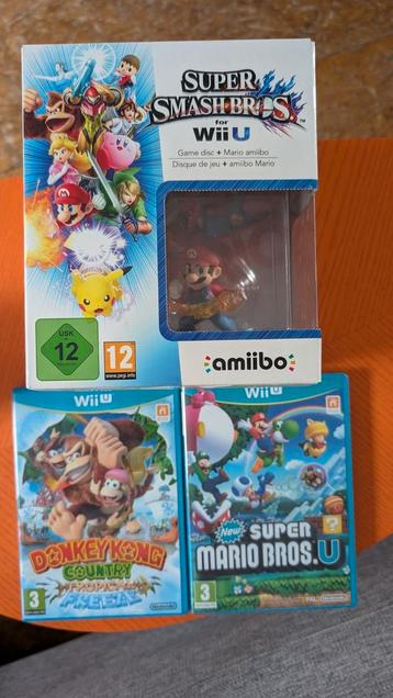 Nintendo Wii-U games Super Mario, Donkey Kong, Smash Bros beschikbaar voor biedingen