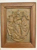 WWI gietijzeren plakette hulde aan Amerika. 0486 215927, Ophalen