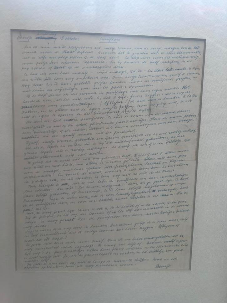 Louis paul Boon Boontje origineel handgeschreven manuscript, Huis en Inrichting, Woonaccessoires | Lijsten, Zo goed als nieuw