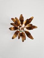 Italiaanse plafondlamp in goudkleurig metaal, 1960-70, Ophalen of Verzenden