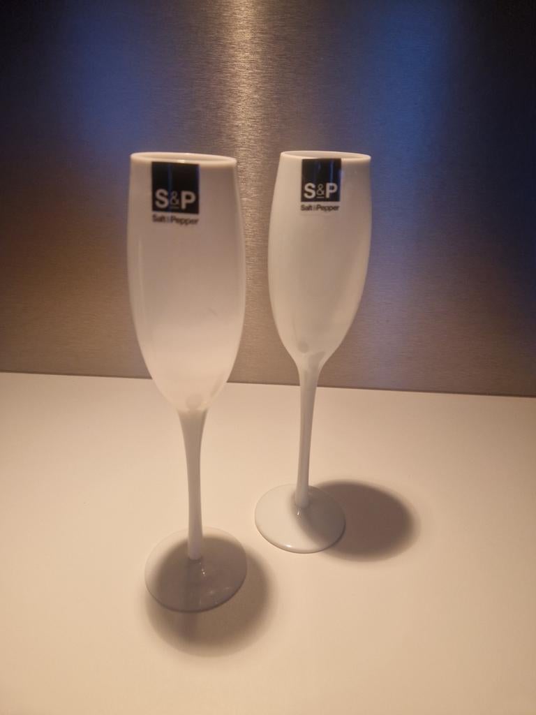 Champagneglazen set van 6 stuks als nieuw, Ophalen of Verzenden