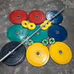 Olympische Gewichten Set + Olympische Barbell 220cm, Ophalen