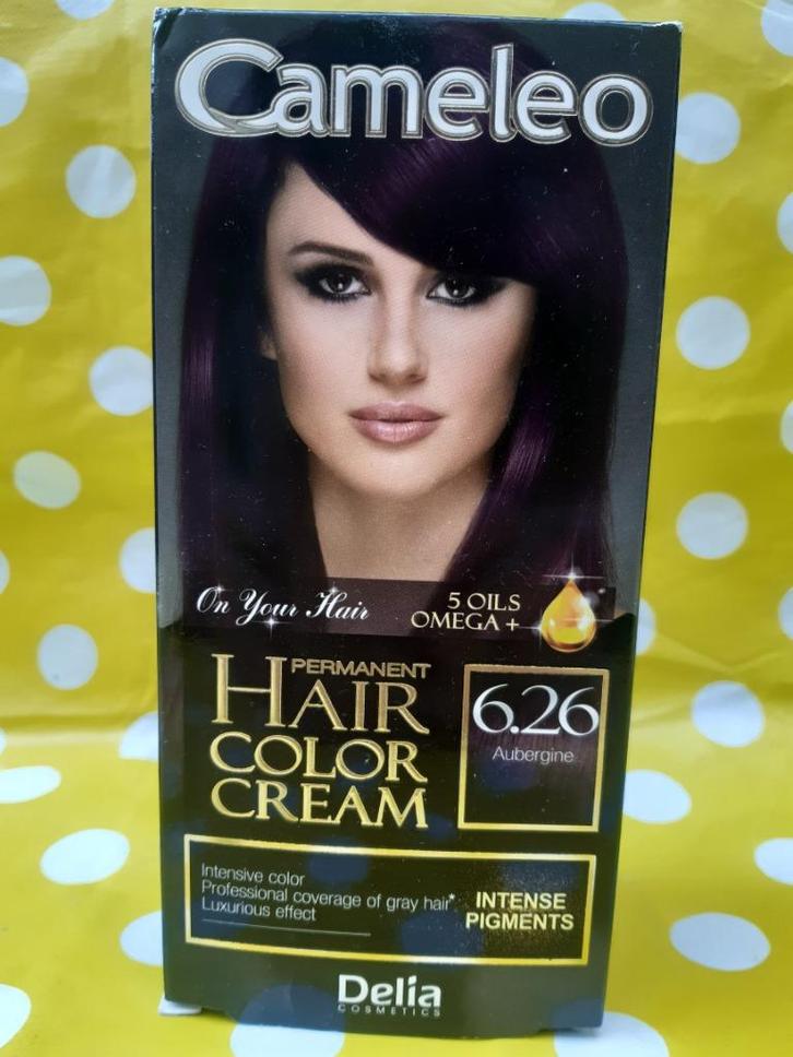 Permanent Hair Color Cream Cameleo 6.26 Aubergine, Handtassen en Accessoires, Uiterlijk | Haarverzorging, Nieuw, Overige typen