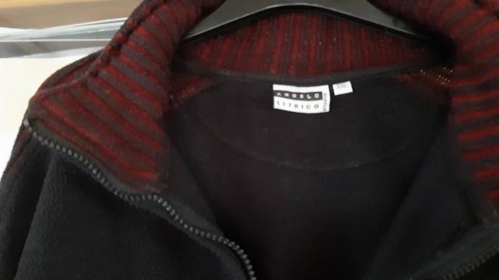 Warme fleece korte rits zwart XXL C&A Litrico, Kleding | Heren, Truien en Vesten, Zo goed als nieuw, Maat 56/58 (XL), Zwart, Ophalen of Verzenden