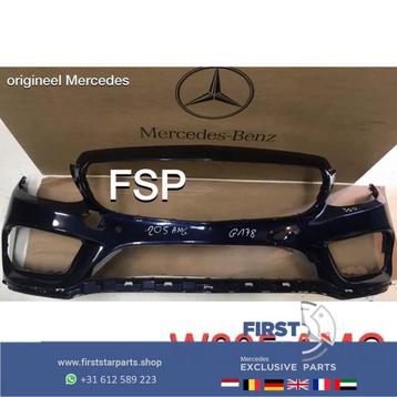 W205 AMG VOORBUMPER Mercedes C Klasse BLAUW 2014-2018 ORIGIN beschikbaar voor biedingen