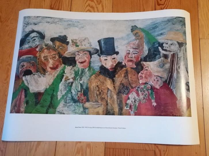 Poster James Ensor KMSKA collectie 50x70, Antiek en Kunst, Kunst | Litho's en Zeefdrukken, Ophalen