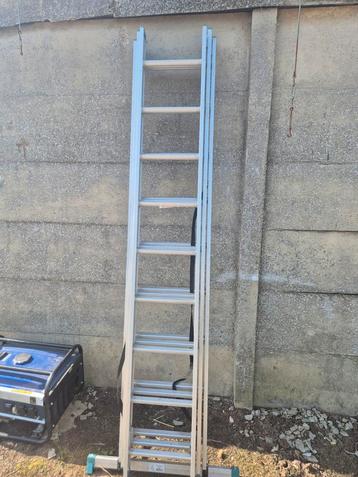 Échelle en aluminium 3x9 5m85 max., Enlèvement, Comme neuf, Échelle