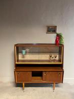 Vintage vitrinekast met glazen schuifdeuren, Ophalen, Zo goed als nieuw, Vintage